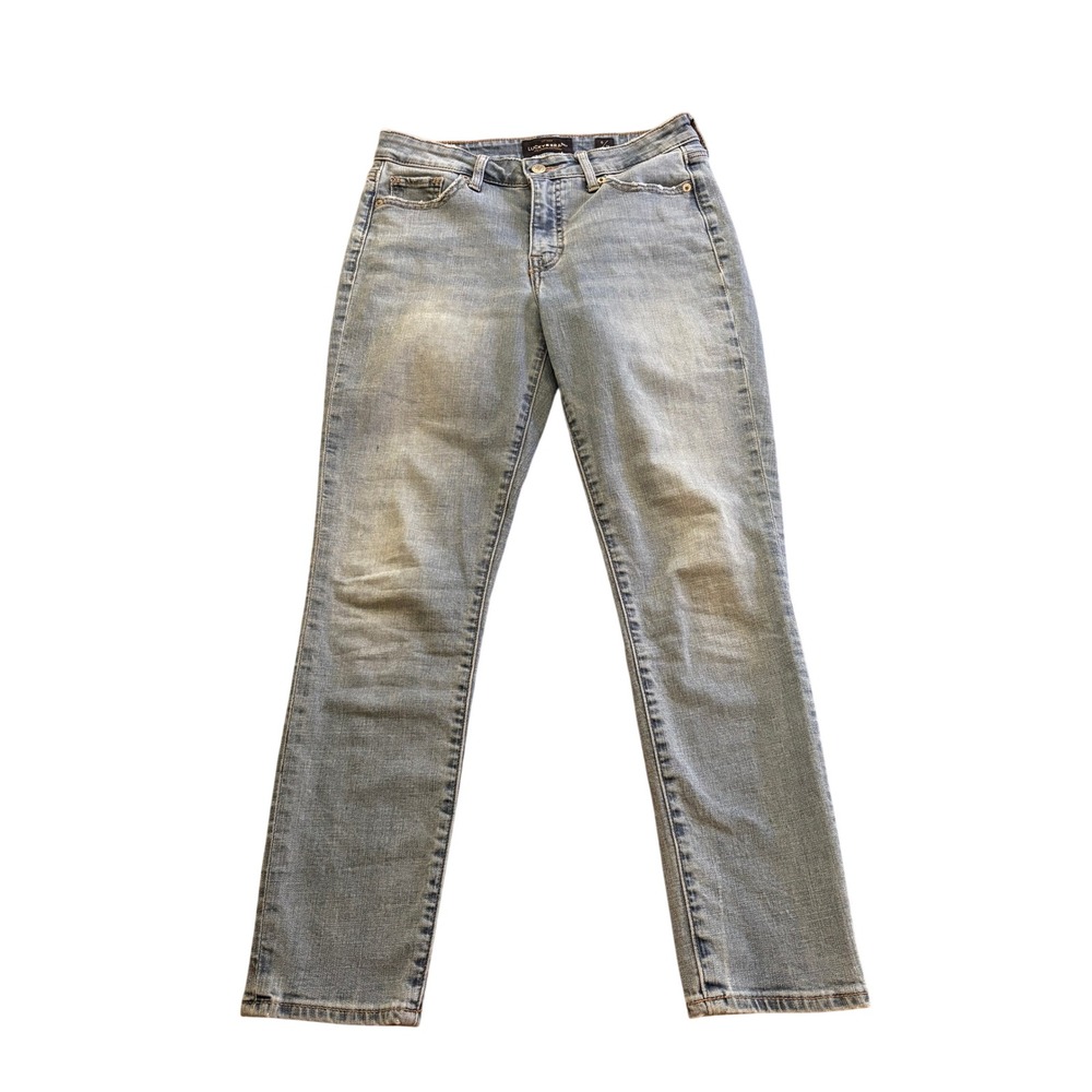 Lucky Brand Hayden Crop Jeans Light Wash Blue Straight Leg 6/28 Classic